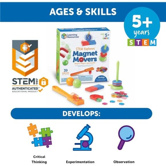 Kids‎ Ages 5+, Magnet Movers, Critical Thinking Skills, STEM Certified Toy - Picture 5 of 6